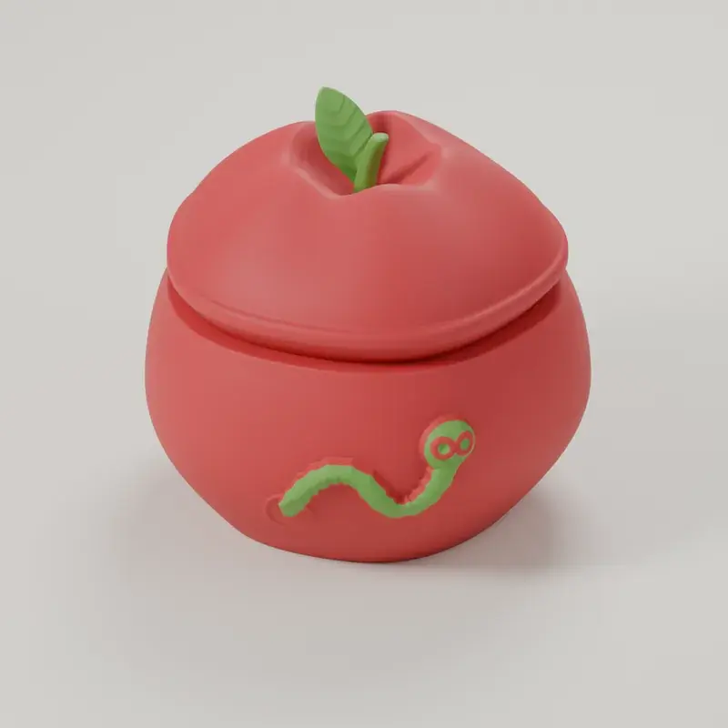 Render of the teacher’s apple box with its lid on