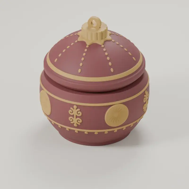 Render of the bauble keepsake box with its lid on