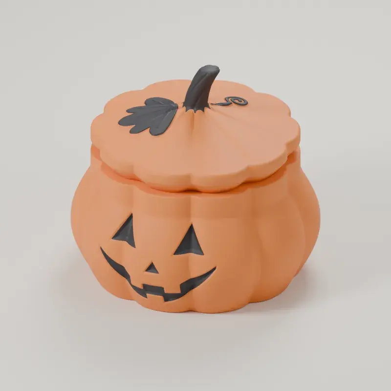 Render of the jack-o’-lantern box with its lid on