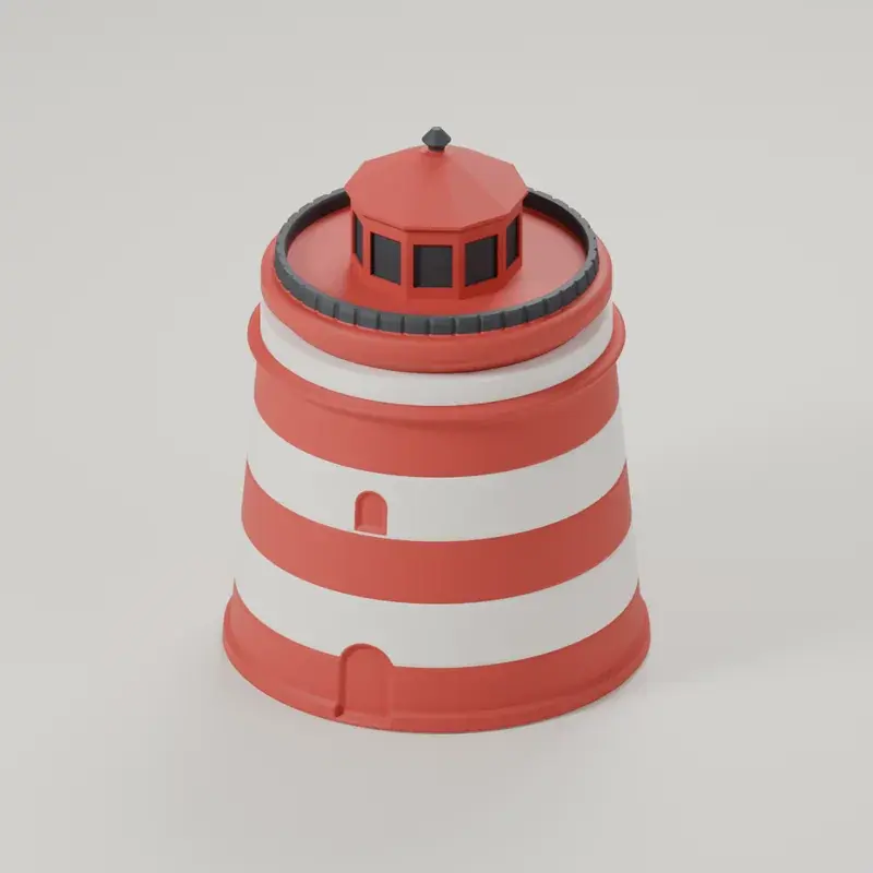 Render of the lighthouse box with its lid on