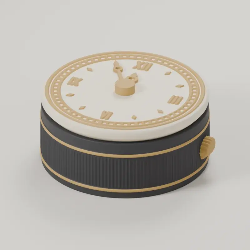 Render of the midnight pocket-watch box with its lid on