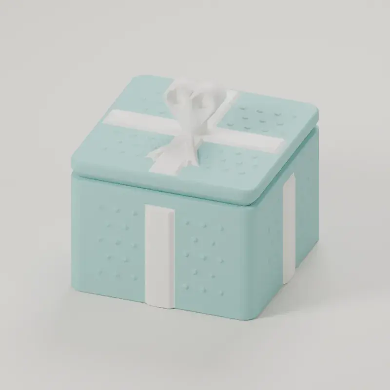 Render of the present box with its lid on