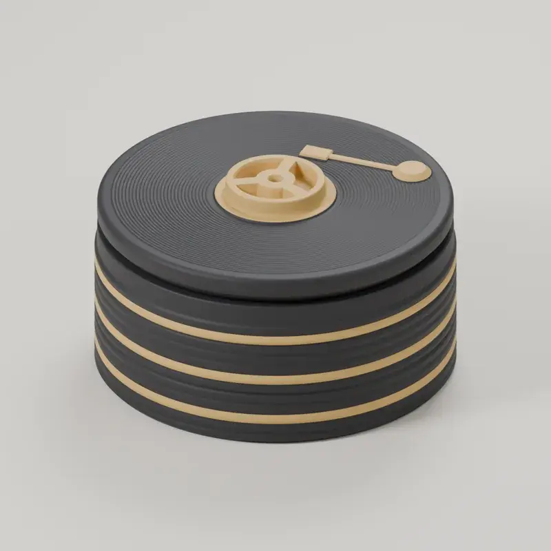 Render of the our-song record box with its lid on