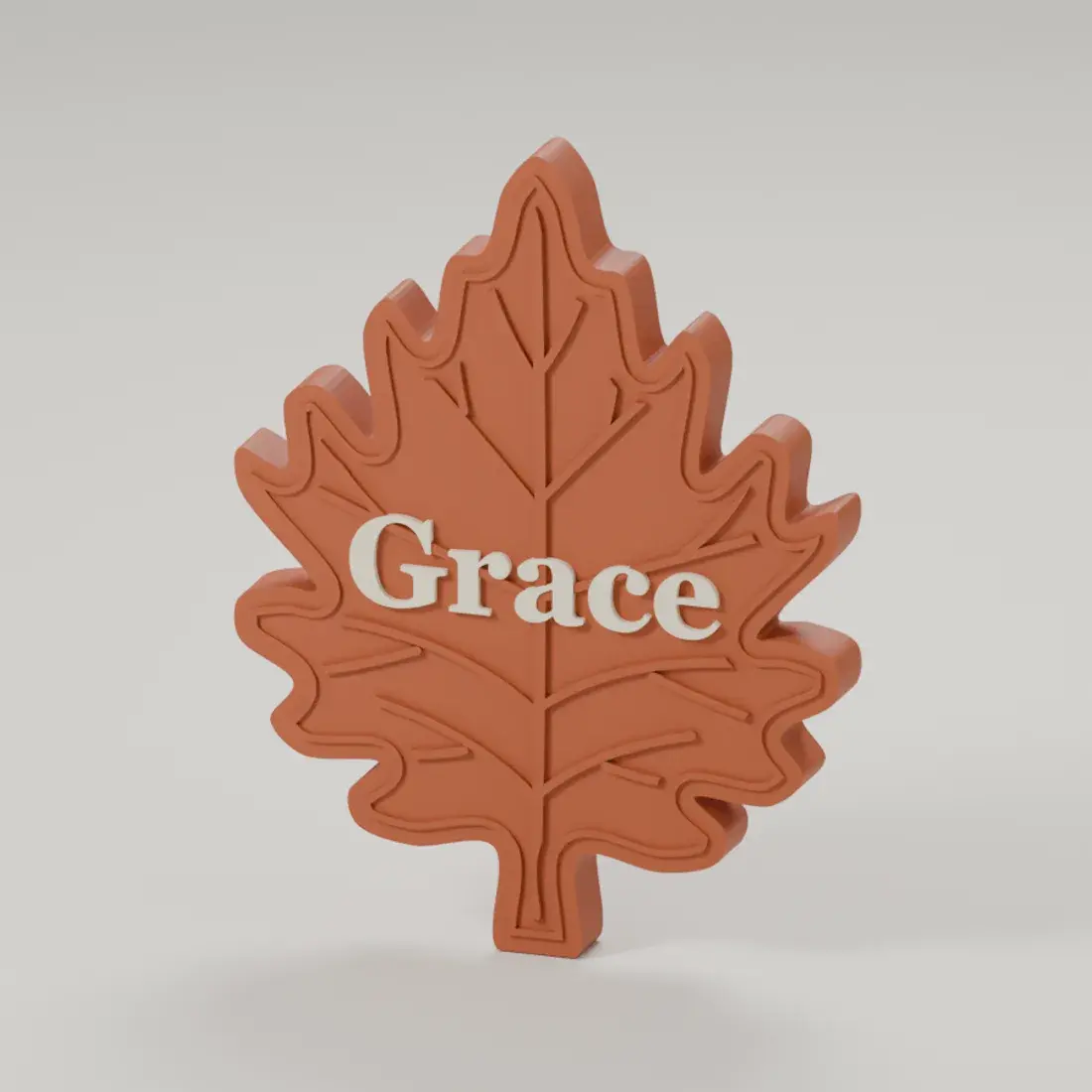 Render of the autumn-leaf place names