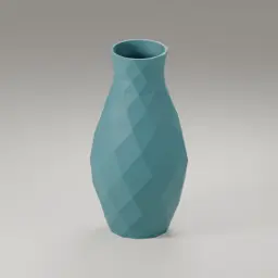 The faceted vase in Deep teal