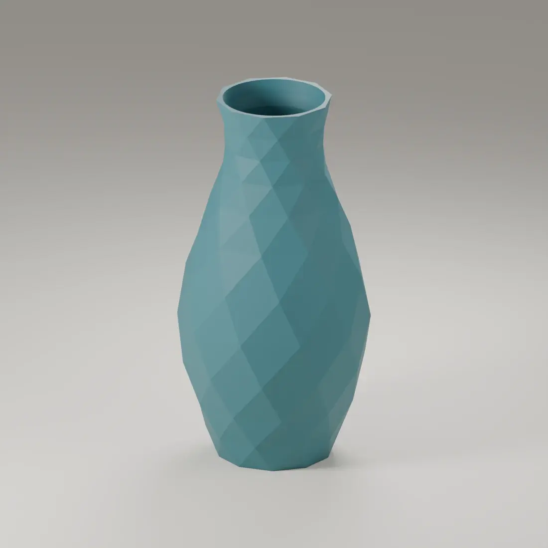 Render of the faceted vase