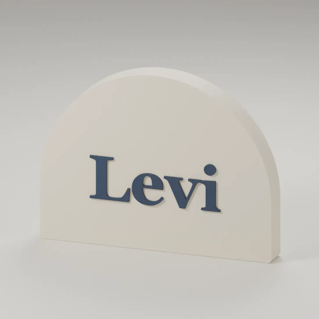 Render of the family name plaque