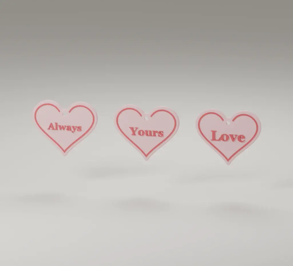 Render of the love-note tags