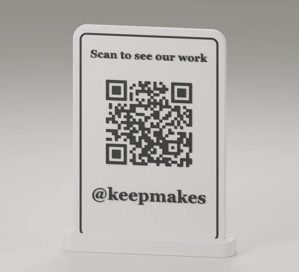 Render of the scan-me counter sign
