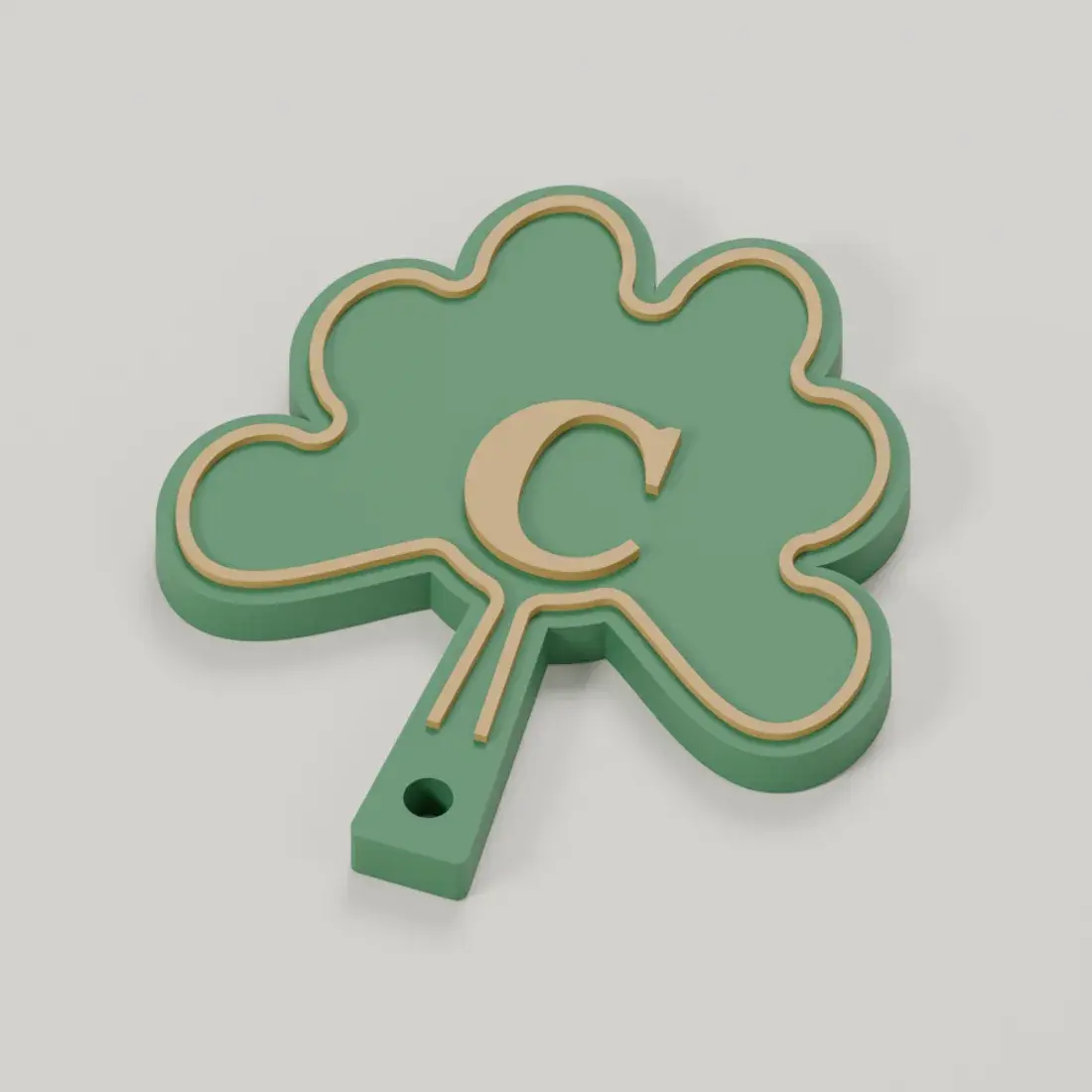 Render of the shamrock keepsake charms