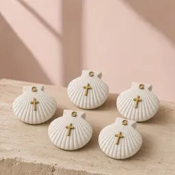 The little shell favors in Pearl white & gold