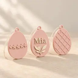 The blossom egg ornaments in Blush & ivory