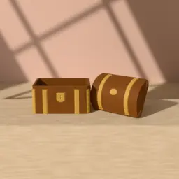 The treasure chest box in Walnut & brass