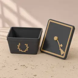 The mortarboard box in Black & gold