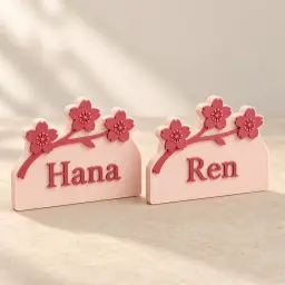 The blossom-branch place names in Blush & sakura
