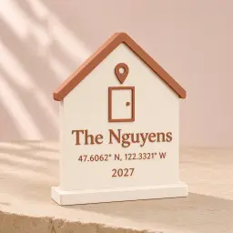The home coordinates sign in Cream & terracotta