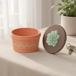 The succulent pot box in Terracotta & sage