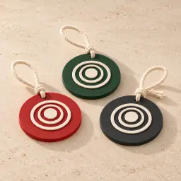 The circle keepsakes in Red & Green & Charcoal