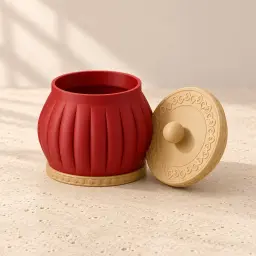 The silk lantern box in Red & Gold