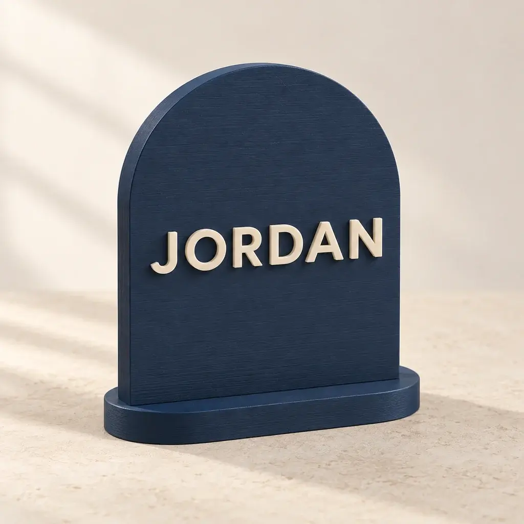 Reception name display, shown in its collection palette.