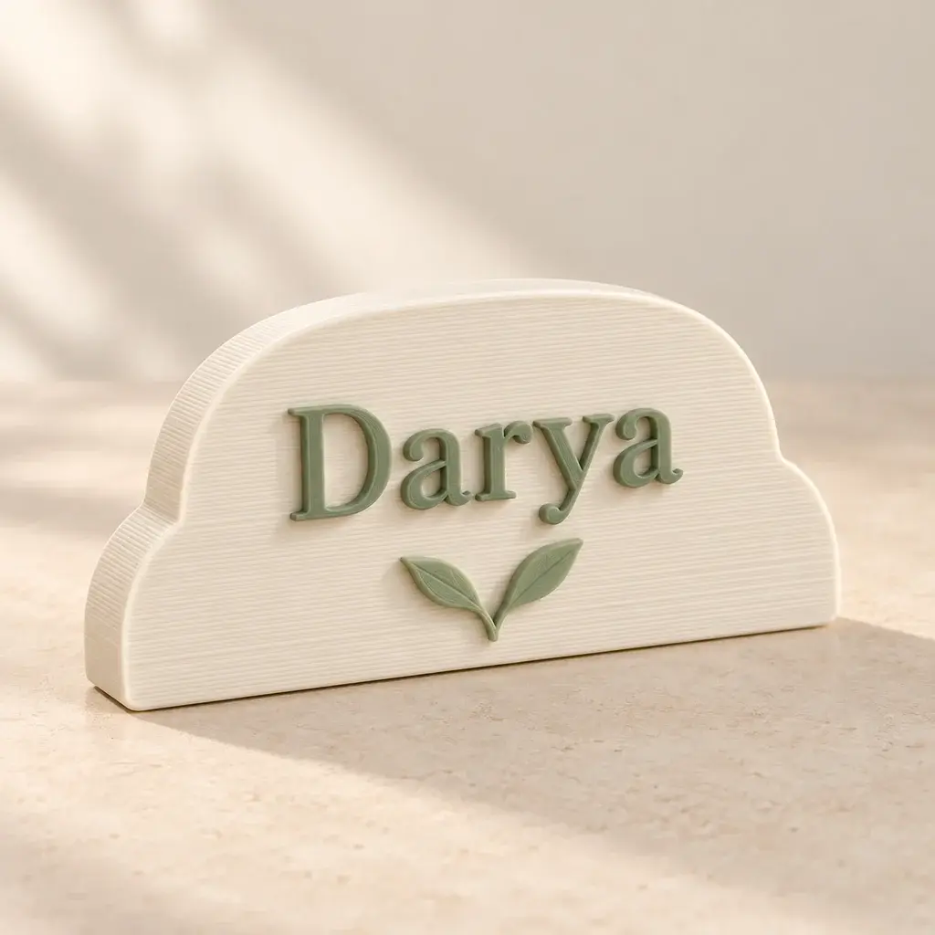 Spring name plaque, shown in its collection palette.