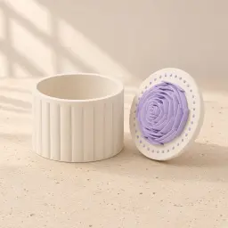 The rose favor box in Ivory & Lilac Rose