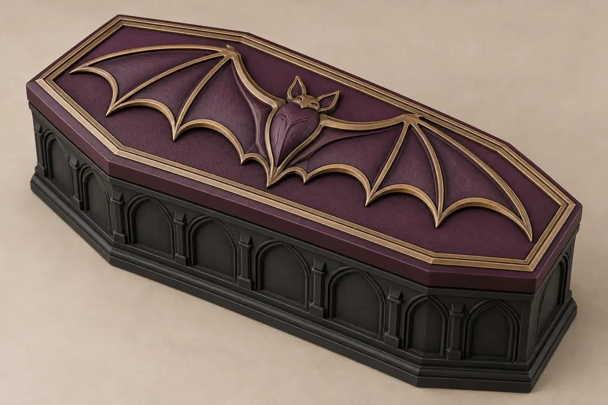 Original concept illustration for Coffin Candy Vault