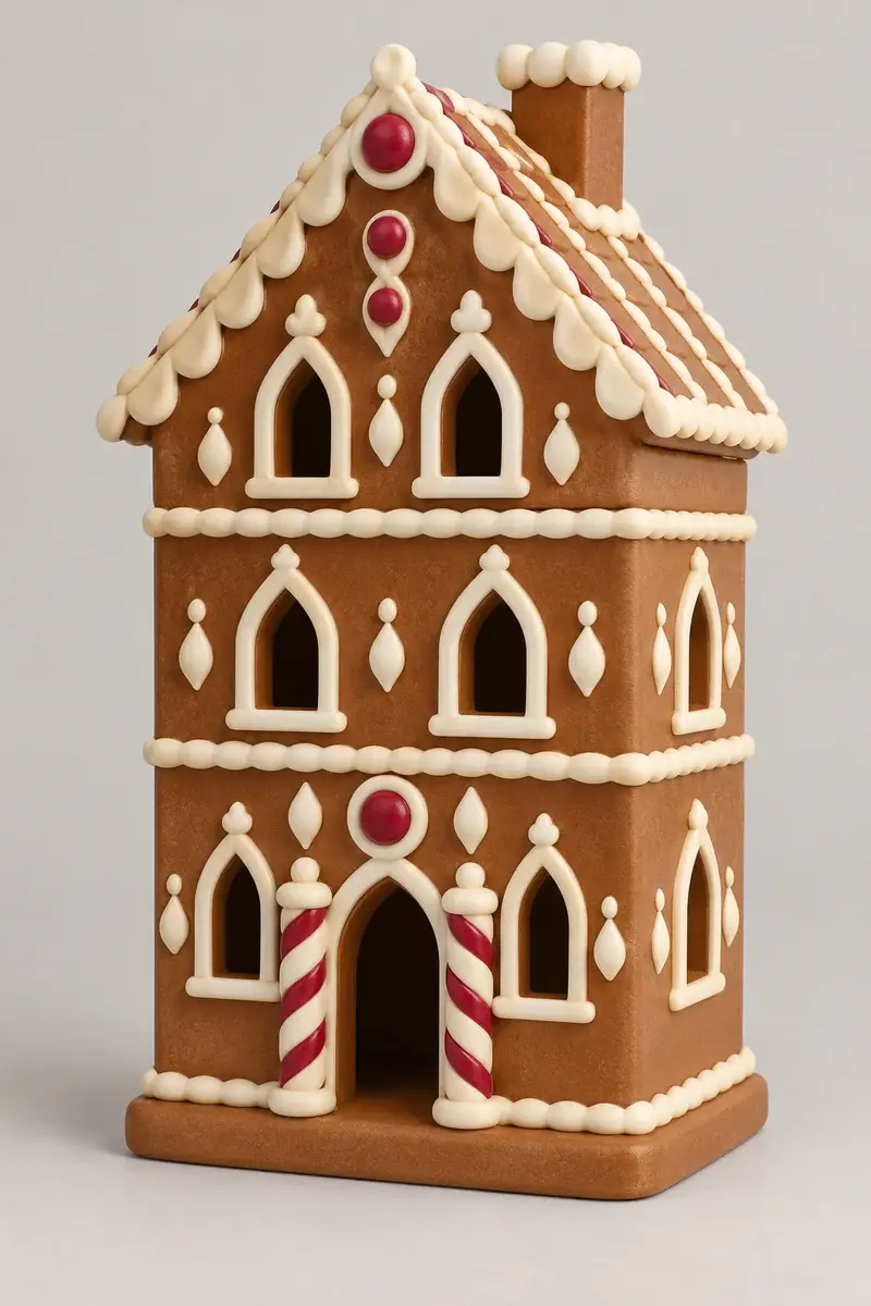 Original concept illustration for Gingerbread Townhouse Lantern