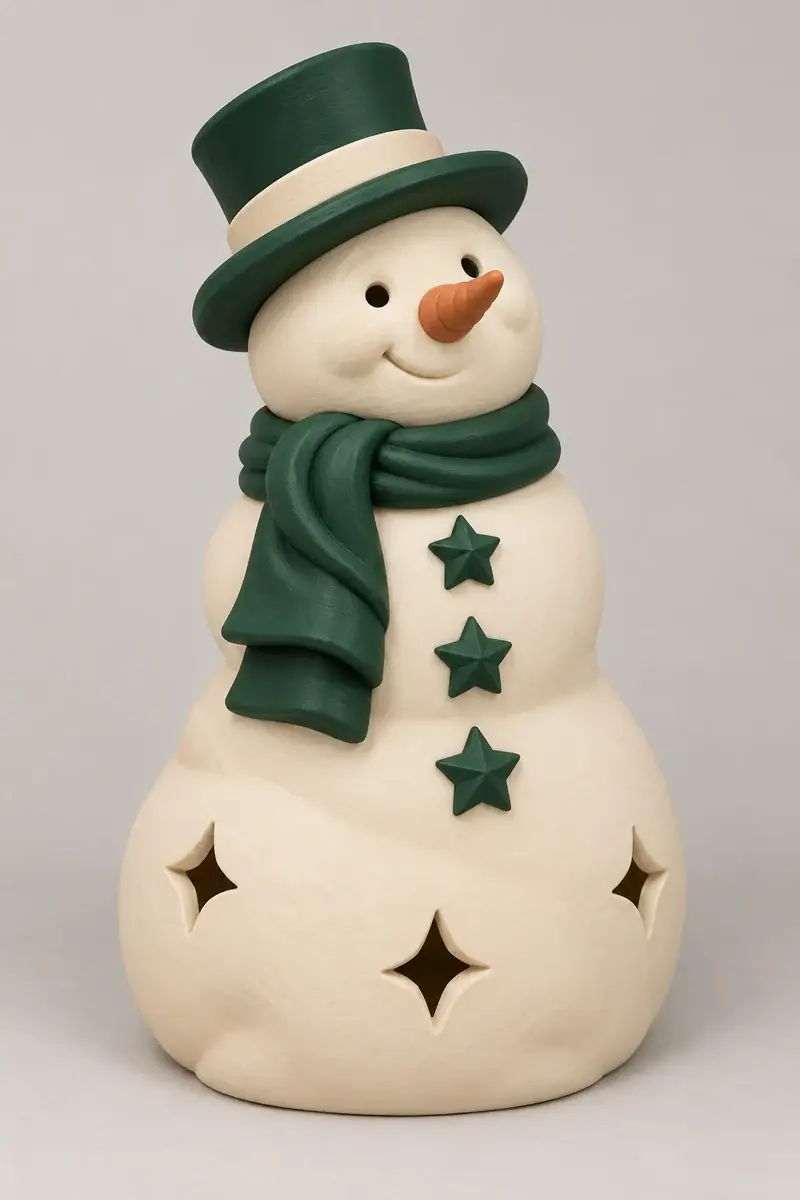 Original concept illustration for Snowman Luminary