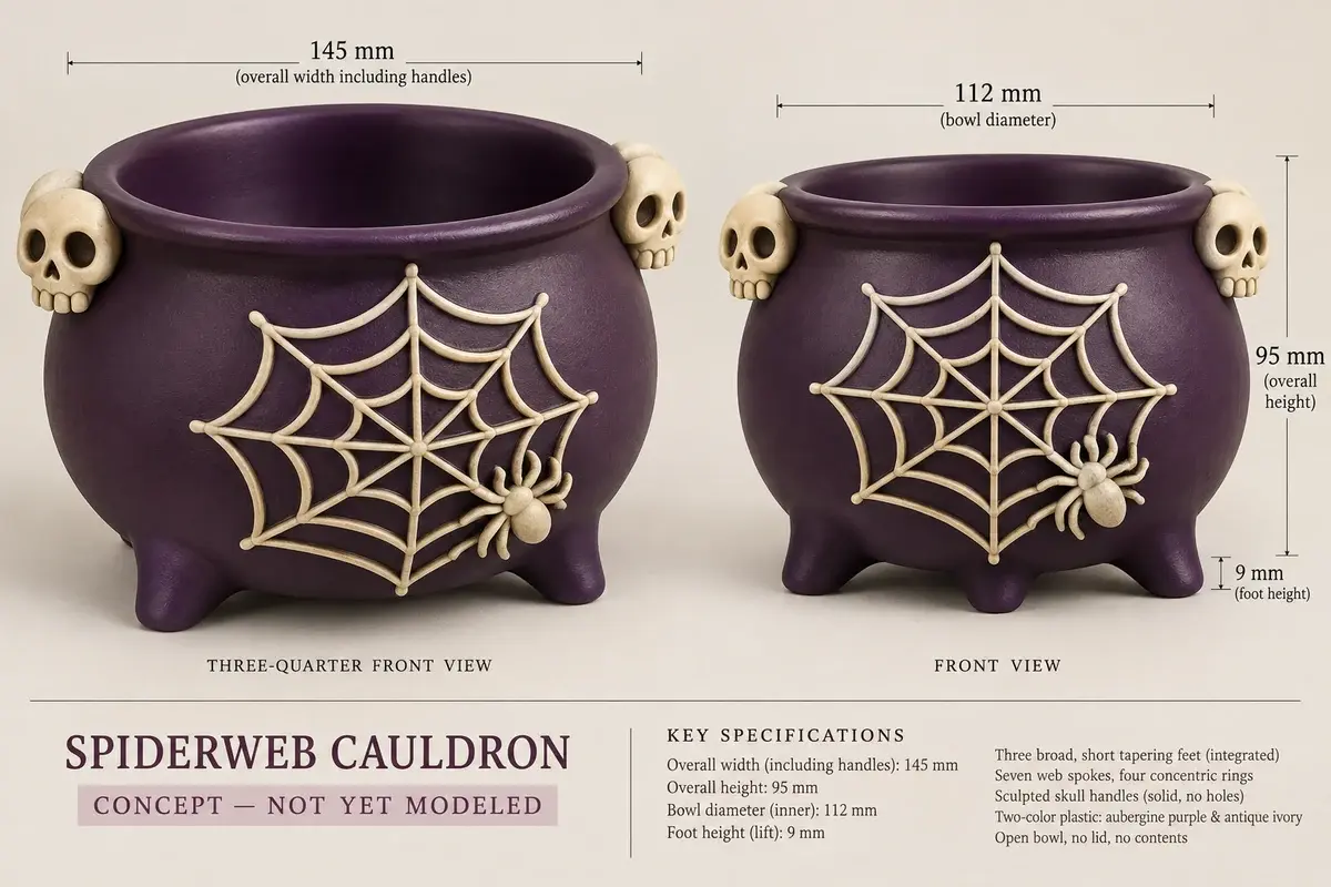 Original concept illustration for Spiderweb Cauldron