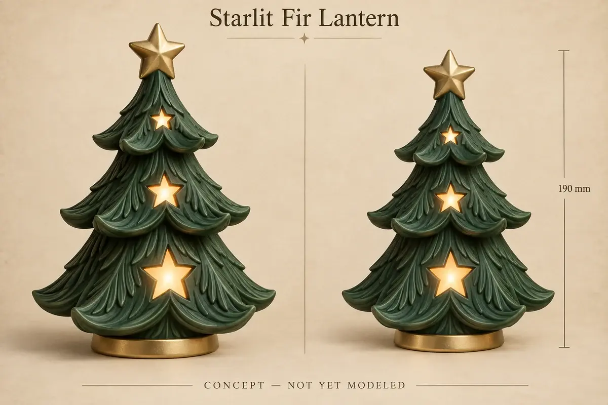Original concept illustration for Starlit Fir Lantern