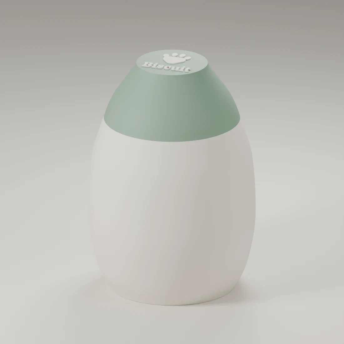 The paw print urn in Cream & sage