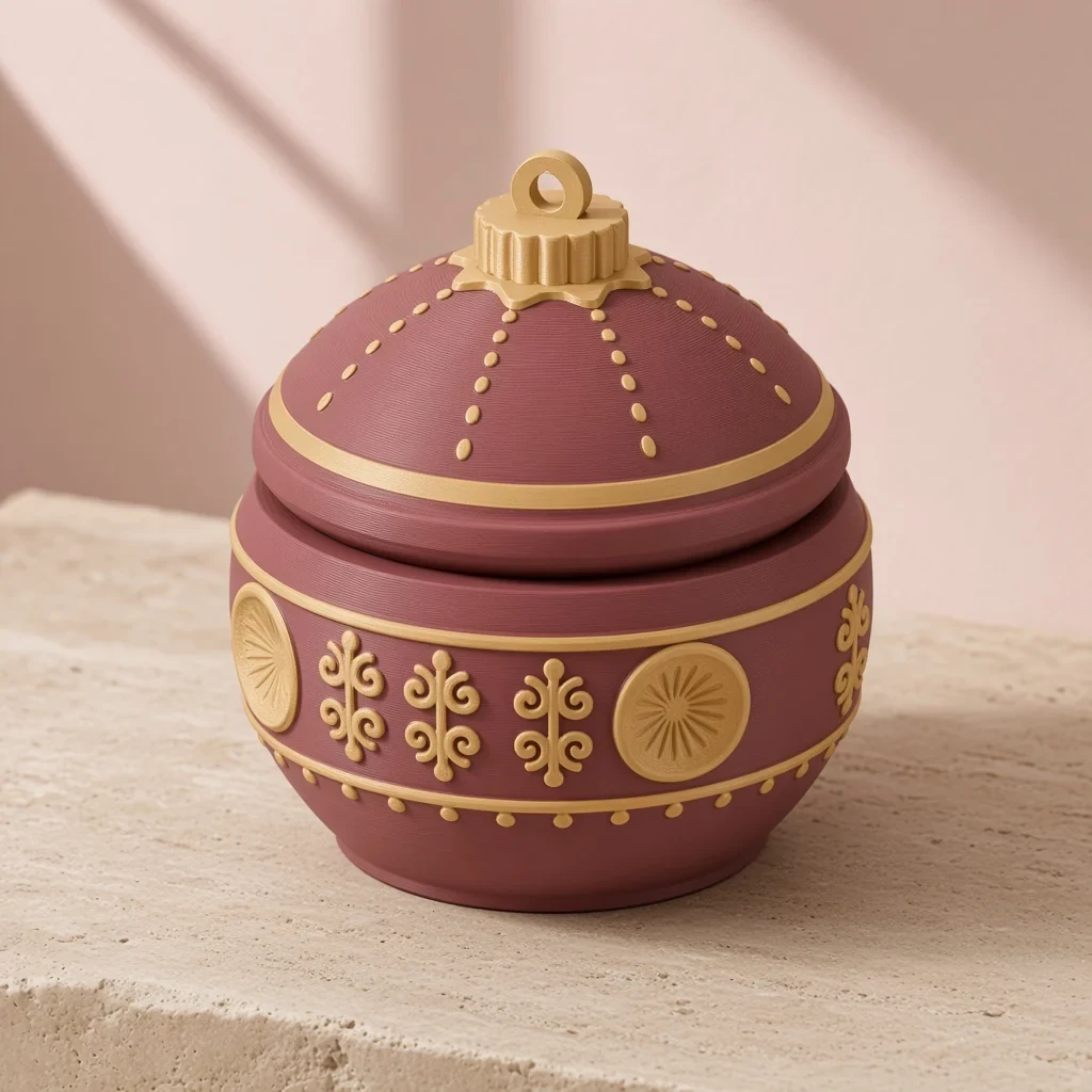 The bauble keepsake box in Burgundy & gold