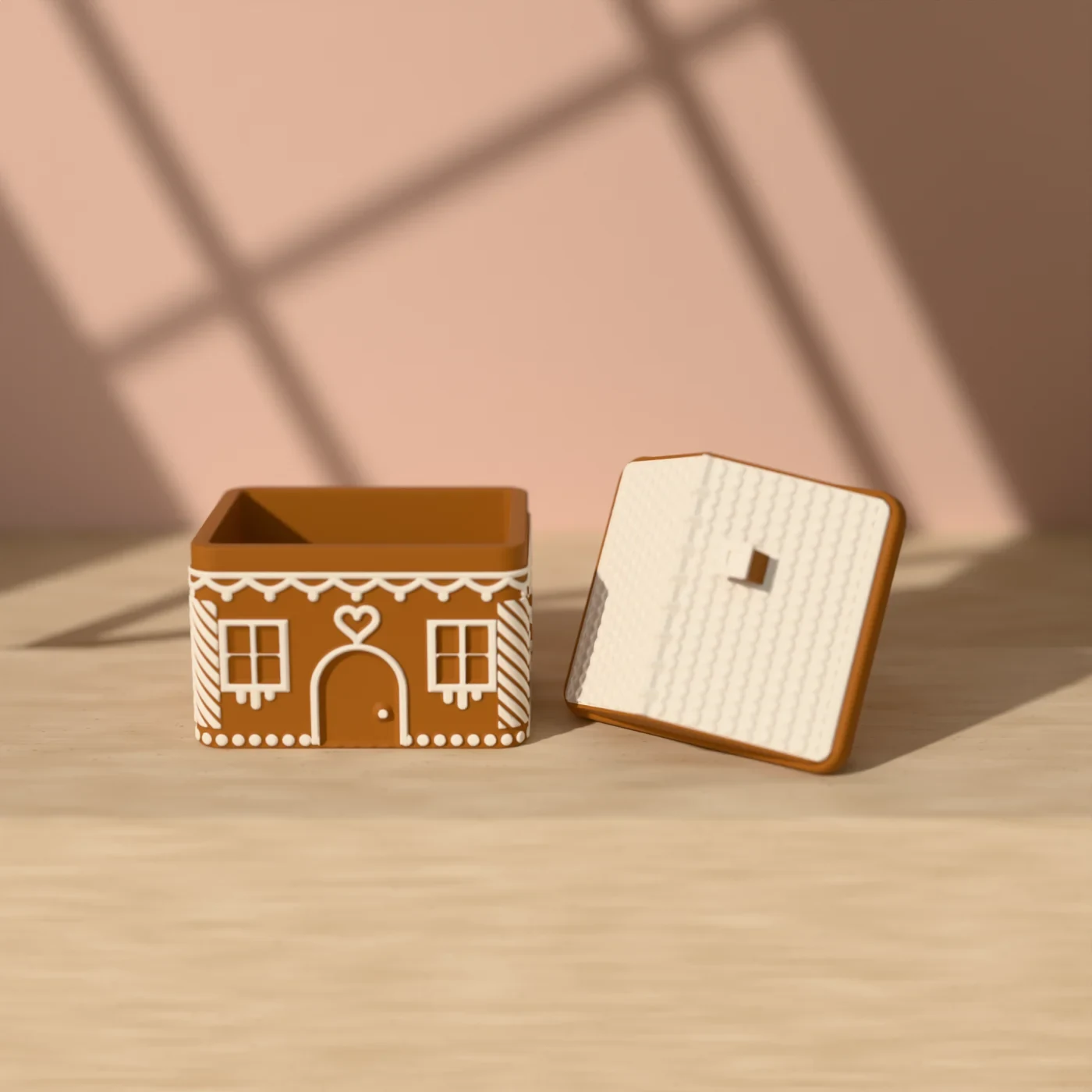 The gingerbread house box in Gingerbread & icing