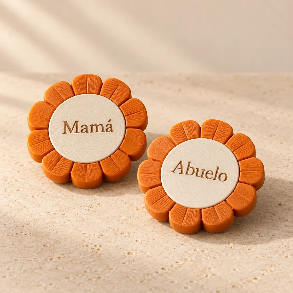 The remembrance medallions in Marigold & Ivory