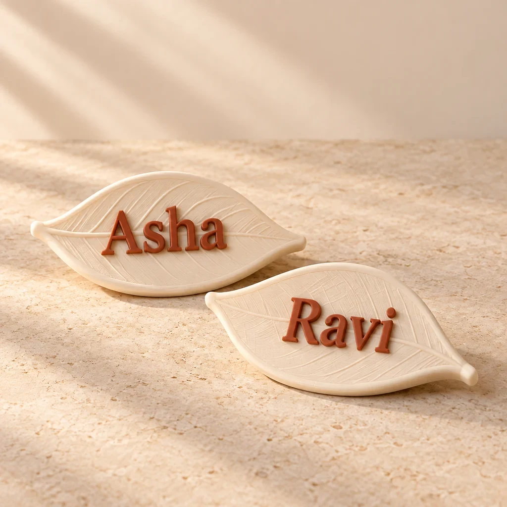 The leaf place names in Ivory & Terracotta