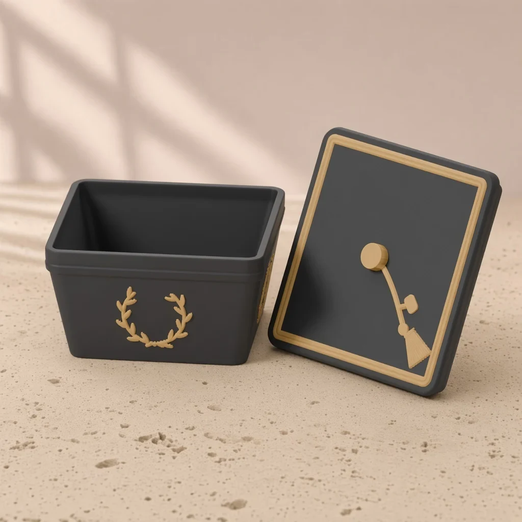 The mortarboard box in Black & gold
