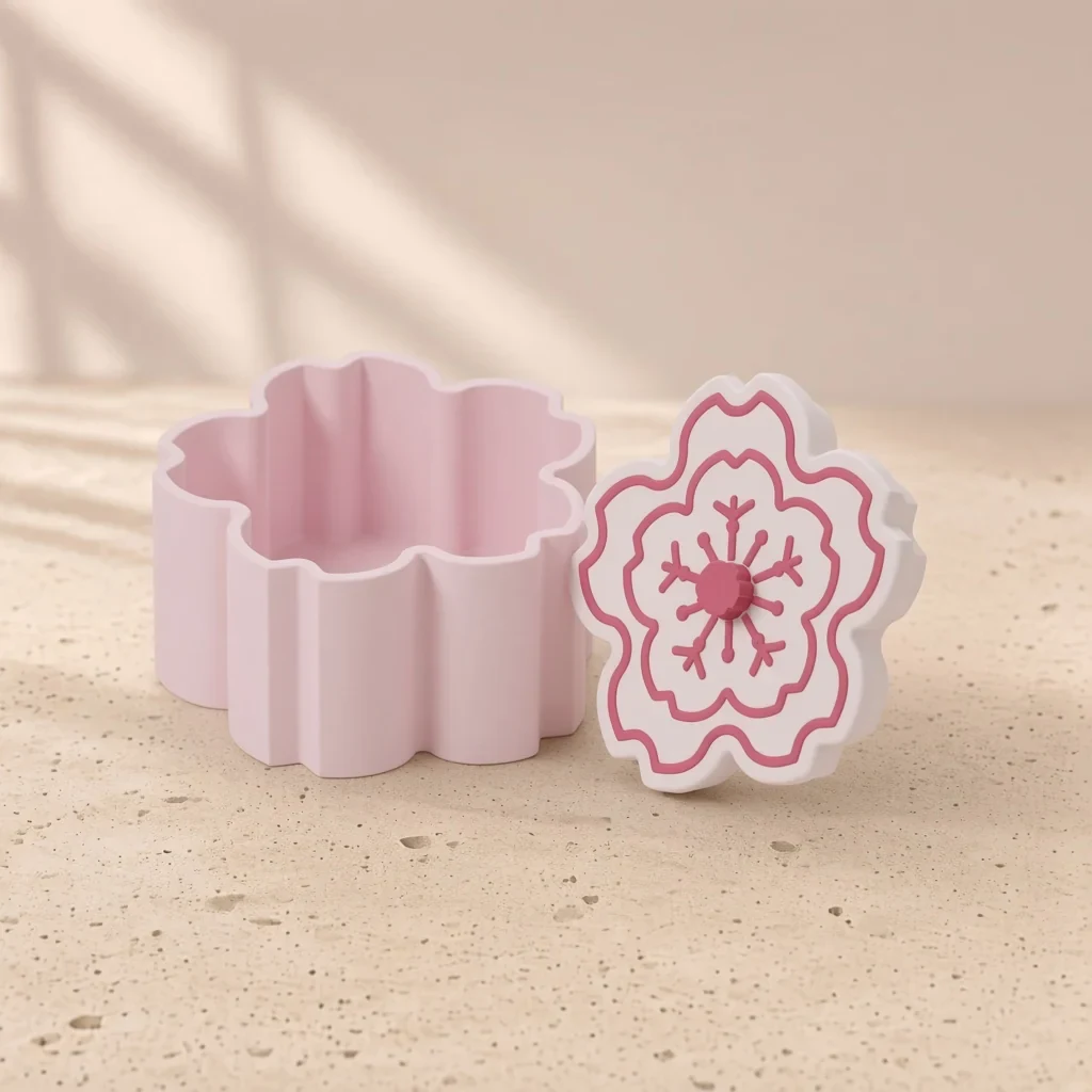 The cherry blossom box in Sakura pinks
