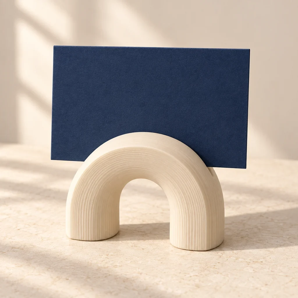 The arch card stand in Ivory