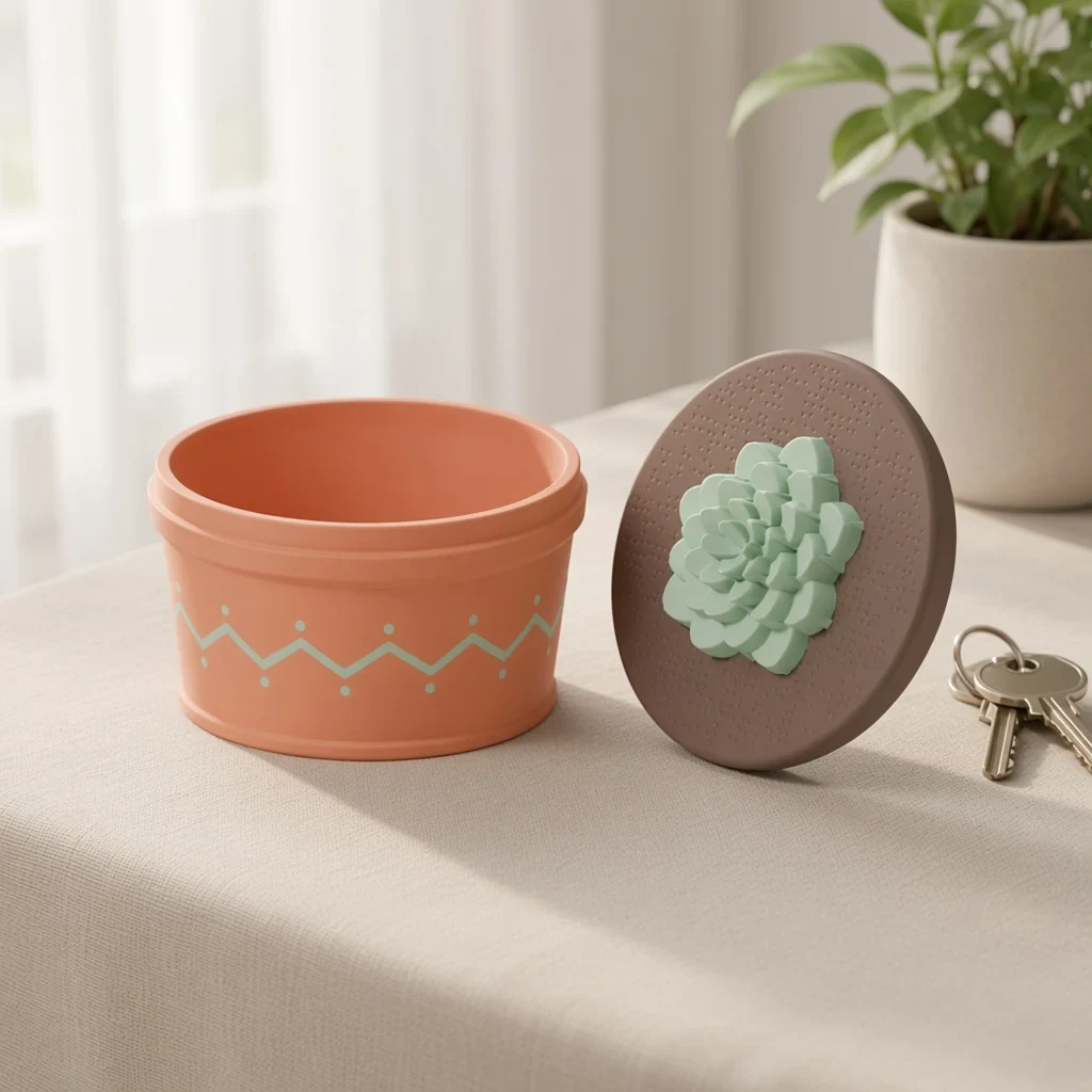 The succulent pot box in Terracotta & sage
