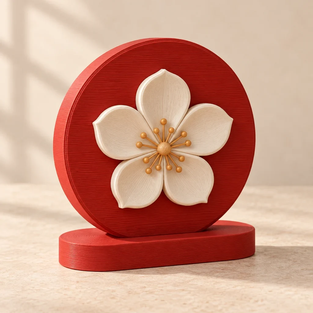 The blossom display in Red & Ivory & Ochre