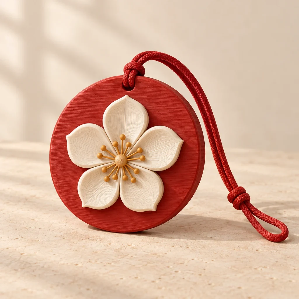 The blossom keepsake in Red & Ivory & Ochre