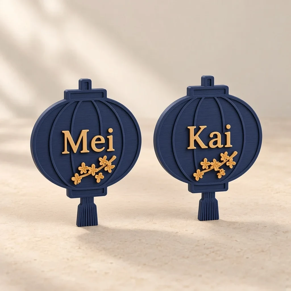 The lantern place names in Midnight & gold