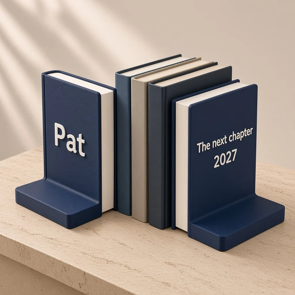 The next-chapter bookends in Navy & white